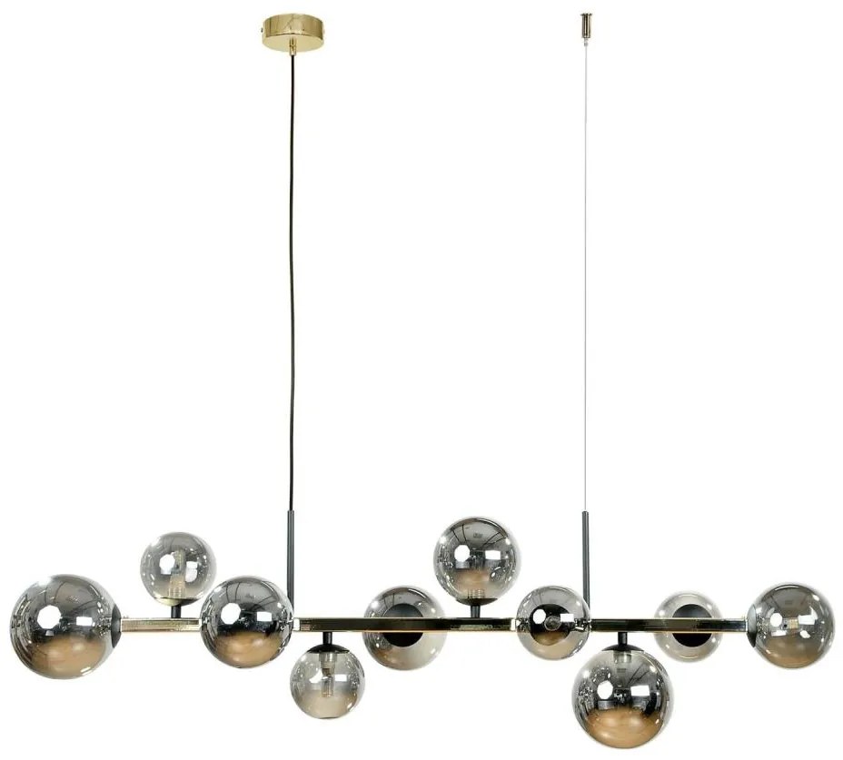 Zuma Line 1213 - Полилей на кабел SERENITY 10xG9/8W/230V златист/опушено черно