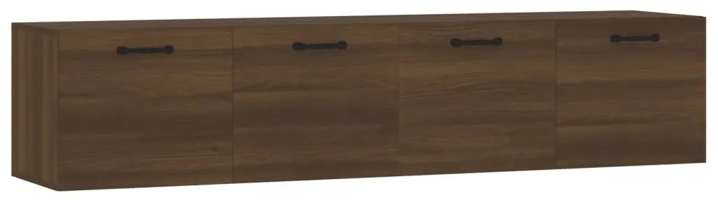 3115643 vidaXL Стенни шкафове 2 бр кафяв дъб 60x36,5x35 см инженерно дърво