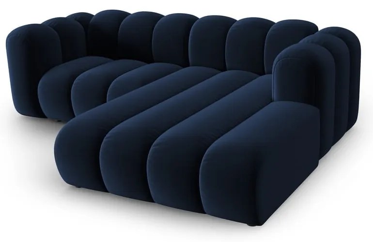 Тъмносин ъглов диван (десен ъгъл) Lupine – Micadoni Home