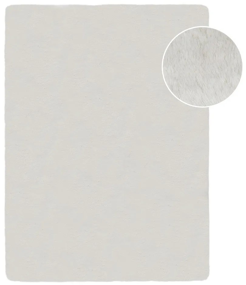 Бяла синтетична кожа 200x290 cm Ivy Luxury Fur – Flair Rugs