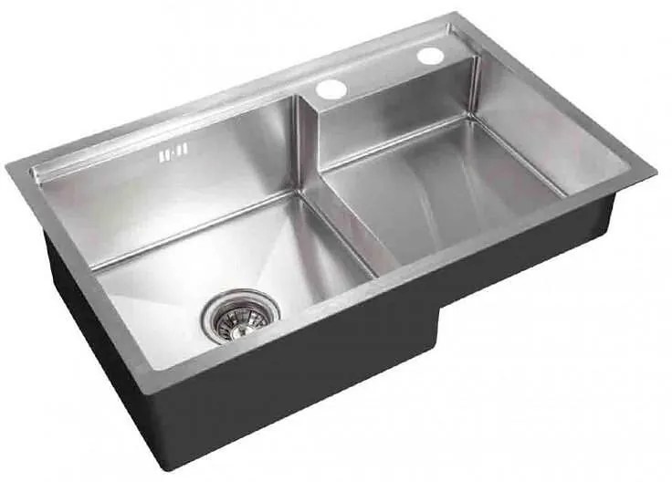 Кухненска мивка ICK D7848HD-L, Inter Ceramic, алпака, 78х48x22см