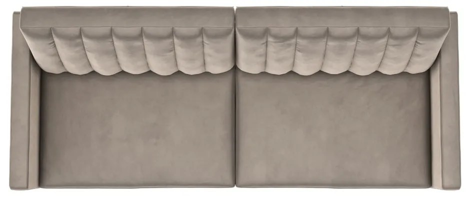 Светлосив кадифен диван 207 cm Celine – Støraa