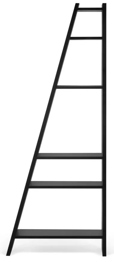 Черна етажерка за книги 76x195 cm Delta - TemaHome