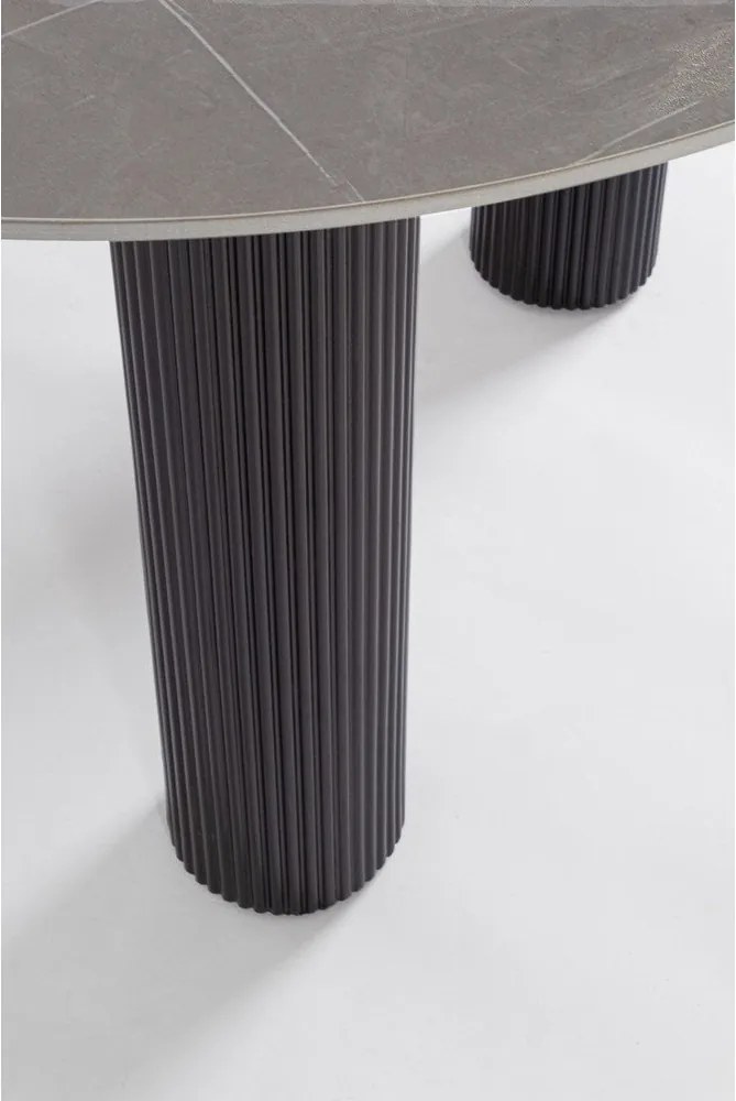 Кръгла трапезна маса с плот от имитация на мрамор ø 120 cm Bamira – Yes Everyday