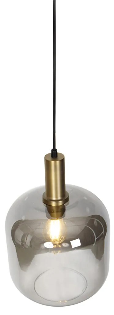 Дизайнерски висящ аплик черен & златен с опушено стъкло - Zuzanna