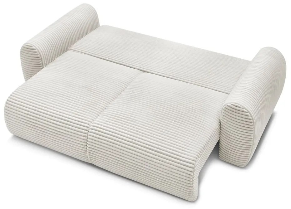 Кремав разтегателен диван от рипсено кадифе 257 cm Lucien – Bobochic Paris