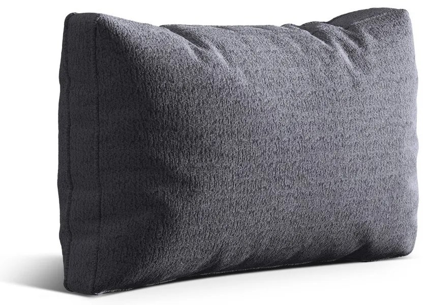 Тъмносива възглавница за диван от прежда с примки от букле Kemi – Cosmopolitan Design