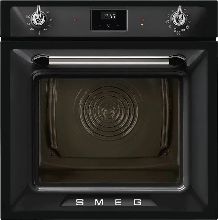 Фурна за вграждане Smeg SOP6900TN, 3000W, 68 л, Клас A, 9 функции и 5 нива на готвене, Самопочистване, Таймер, 30-280C, Черен