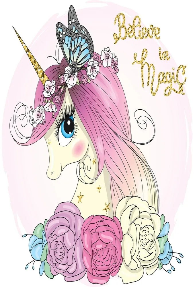 Детски противоплъзгащ килим Еднорог, 180 x 280 cm - Conceptum Hypnose