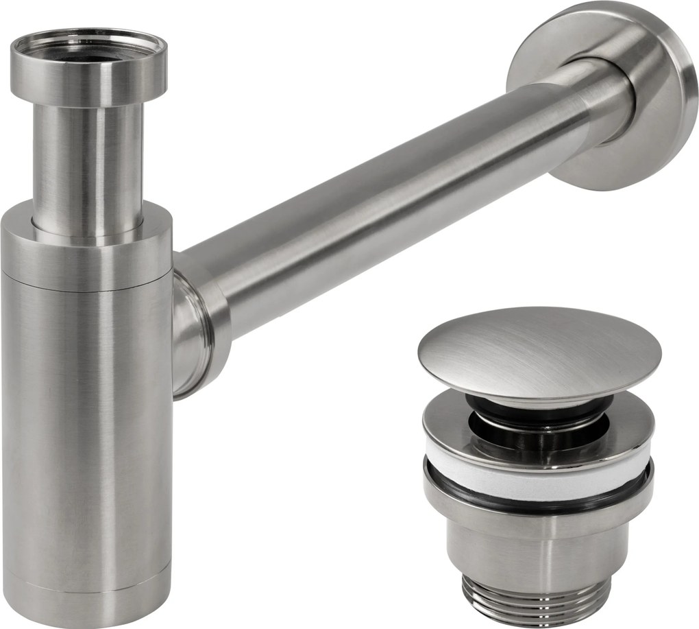 Сифон REA BRUSH NICKLE INOX