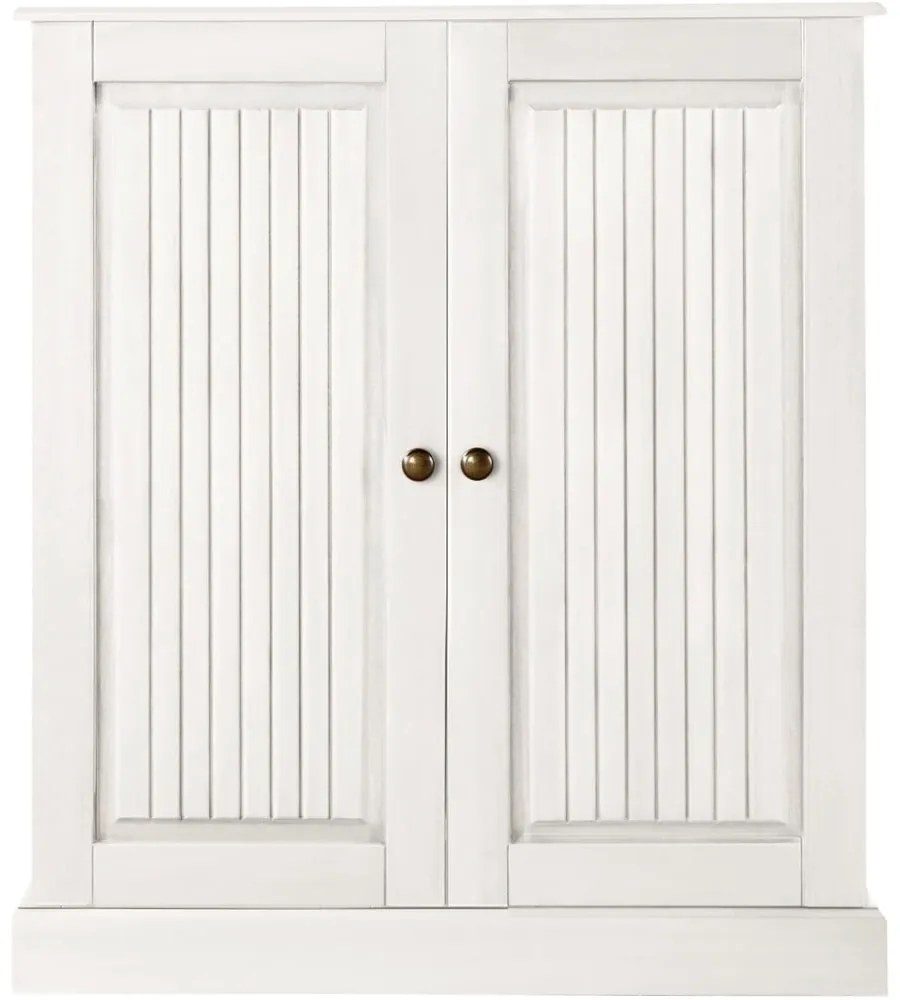 Бяло шкафче от масивен бор 100x34 cm Mille – Støraa