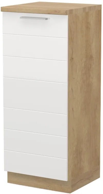 Висок подов шкаф Hudson K14-60-1KF-Fusiko dark - White