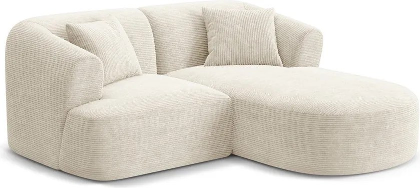 Бежов ъглов диван от рипсено кадифе (десен ъгъл) Campi – Cosmopolitan Design