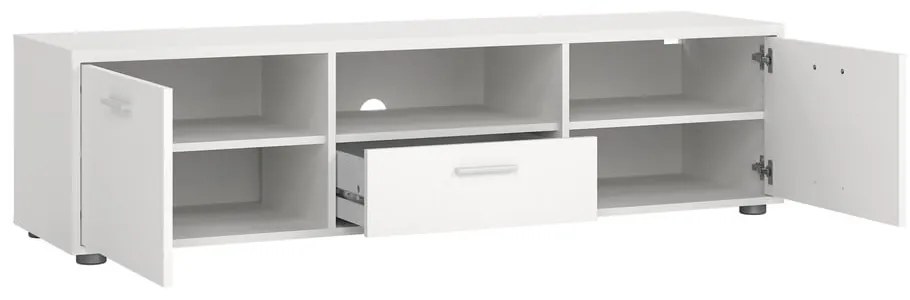 Бяла маса за телевизор 147x38 cm Media - Tvilum