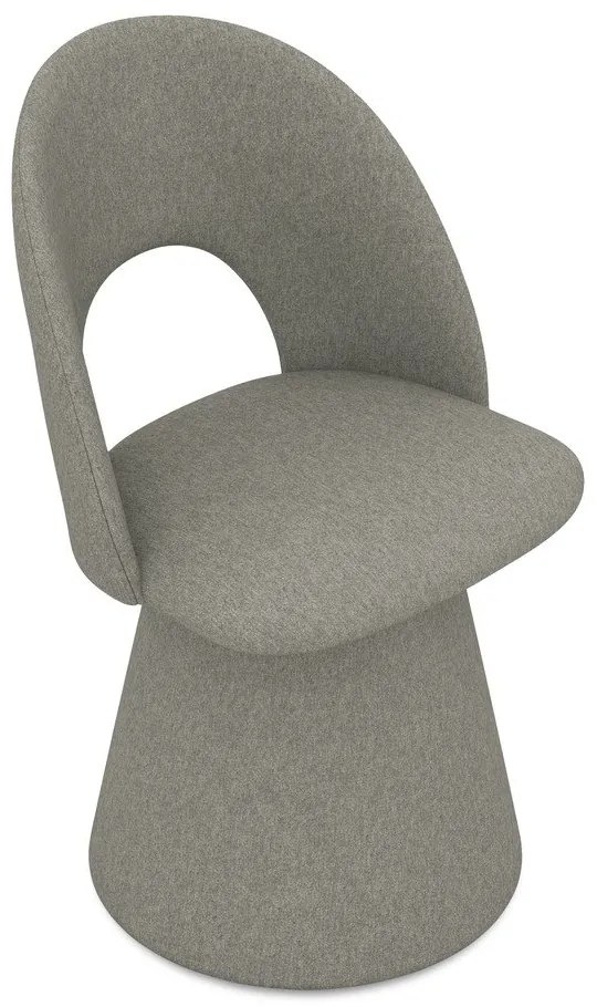 Сив тапициран трапезен стол Kalo – Makamii