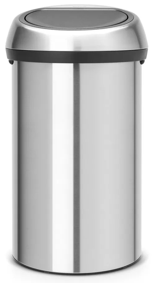 Матово-сребристо стоманено кошче за боклук, отваряне с докосване 60 l Touch Bin – Brabantia