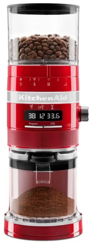 Електрическа кафемелачка Artisan KitchenAid 5KCG8433ECA, 150W, 340 g, 70 степени на смилане, Автоматично изключване, Apple Candy Red