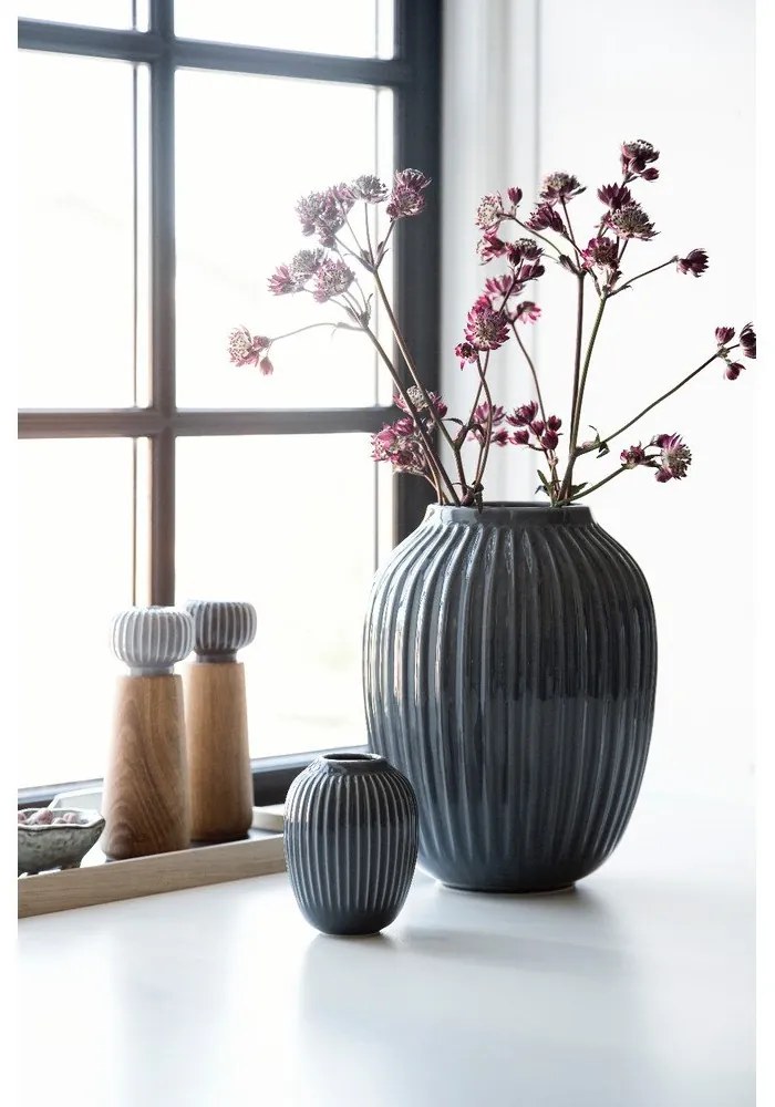 Ваза от антрацитен камък Hammershoi, ⌀ 8,5 cm Hammershøi - Kähler Design