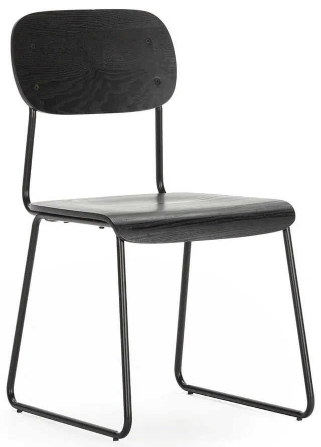 Черни трапезни столове в комплект от 2 бр. Aira – Marckeric