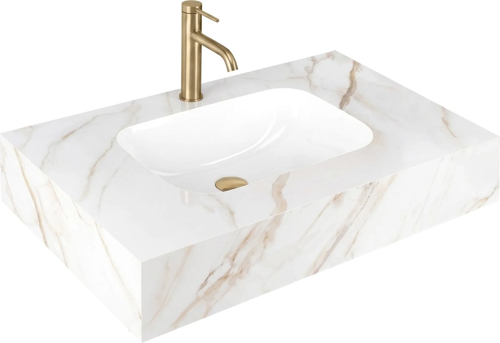Стенна мивка REA Aresa Grey Gold 80
