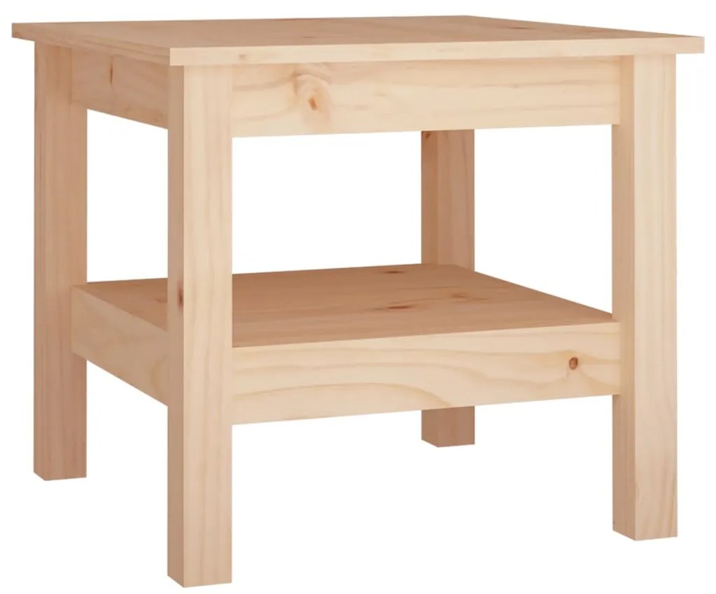 814264 vidaXL Холна маса 45x45x40 см, масивна дървесина, бор