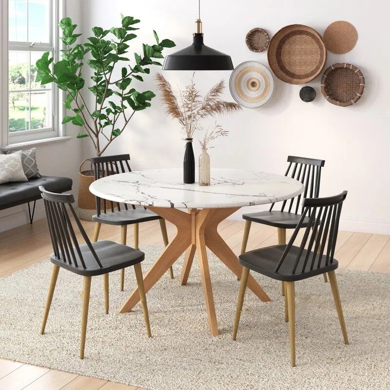 Кухненски стол Nolan-черен (4) парчета