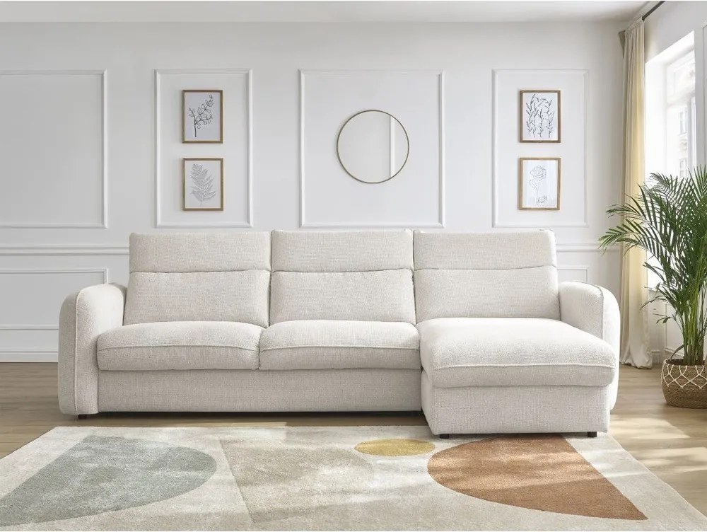 Бял ъглов диван Achille – Bobochic Paris
