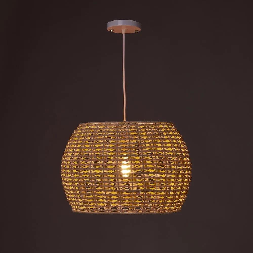 Таванна лампа от ратан в естествен цвят с абажур от ратан ø 35 cm Natural Way - Casa Selección