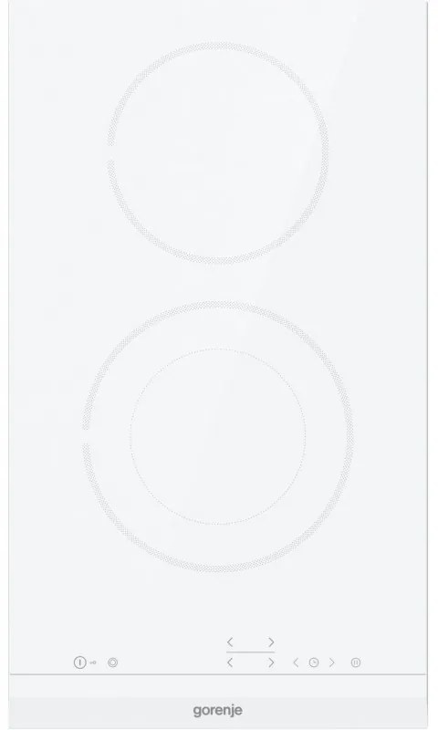 Разопакован: Керамичен плот за вграждане Gorenje ECT322WCSC, 2900W, 2 зони, 8 степени, StopGo, StayWarm, Бял