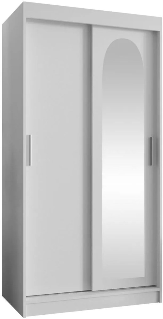 Гардероб Selfie 100 плъзгащ-Бяло