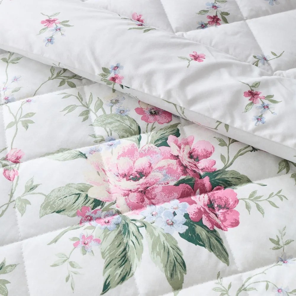 Кремаво капитонирано покривало за легло 200x200 cm Bridgerton Penelope Floral – Catherine Lansfield