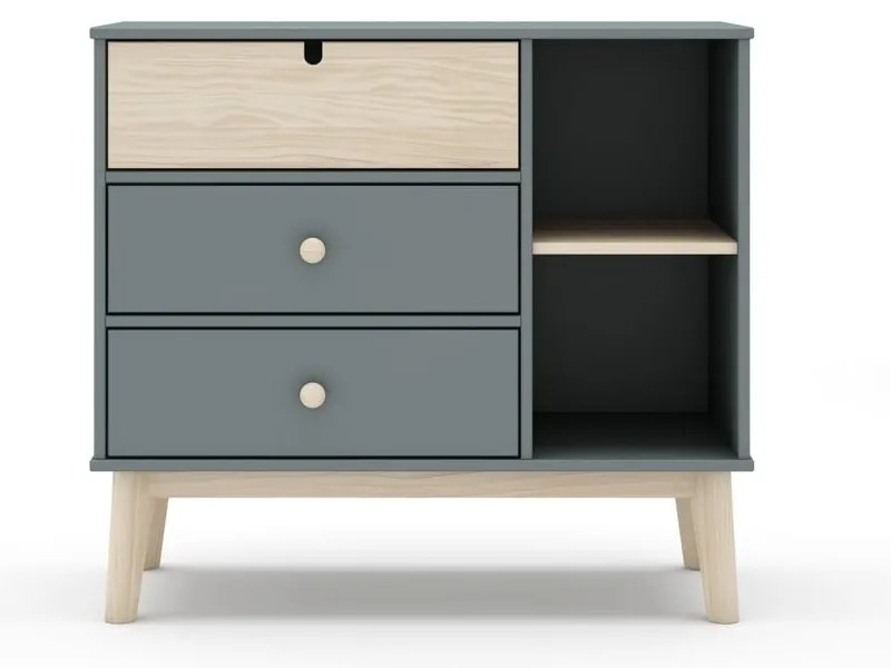 Детски скрин сиво-зелен 90x81x40 cm Estefania – Marckeric