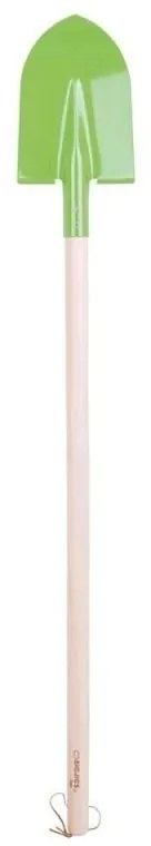 Bigjigs - Детска лопата с дълга дръжка - Зелена