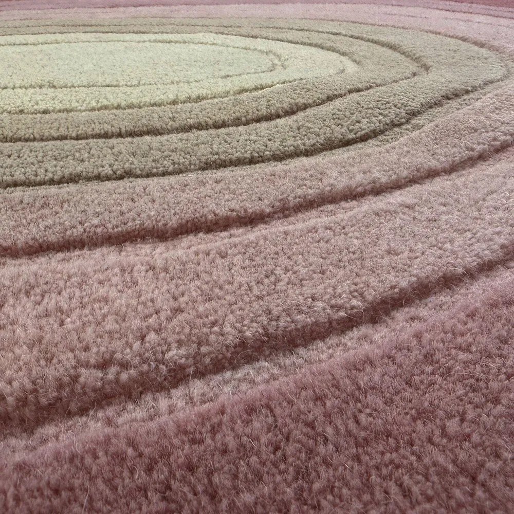 Лилав ръчно изработен вълнен килим 160x230 cm Puddle Ombre – Flair Rugs