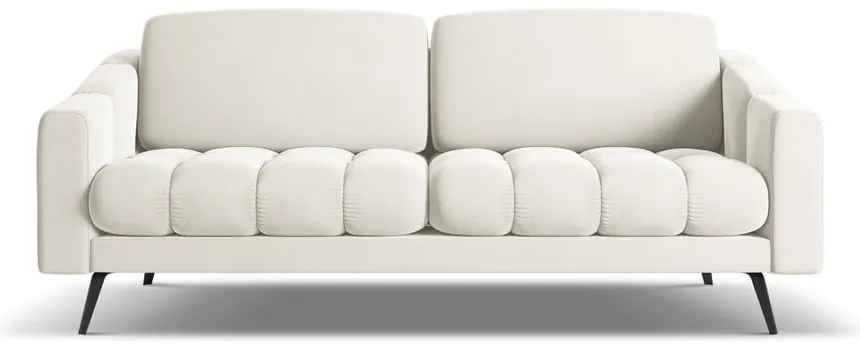 Бял кадифен диван 202 cm Nalu – Makamii