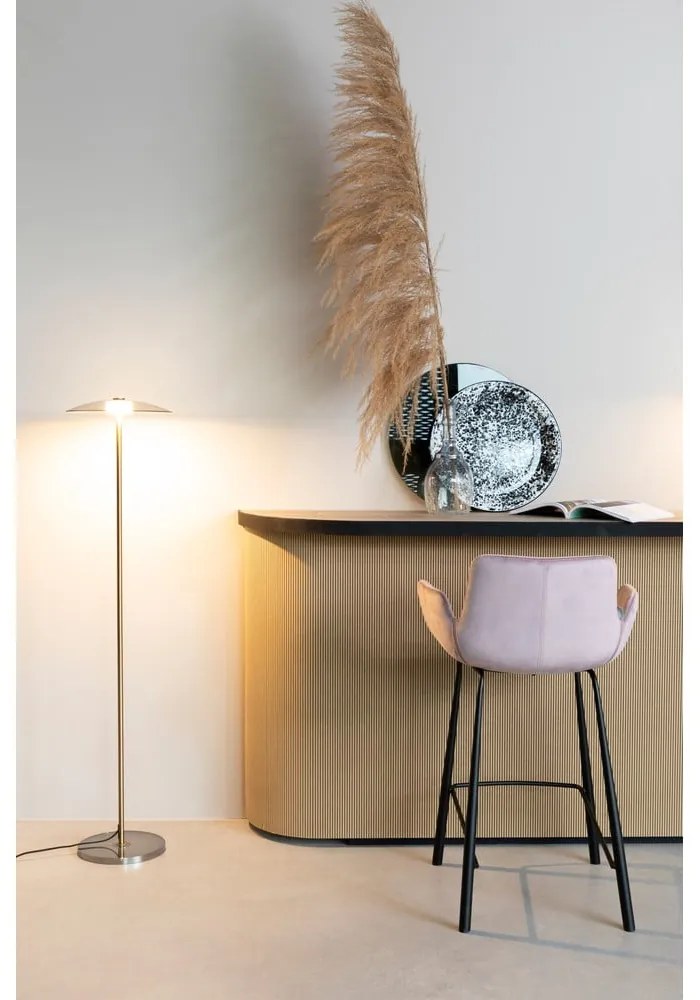 Светлорозови бар столове от кадифе в комплект от 2 броя 91,5 cm Brit - Zuiver