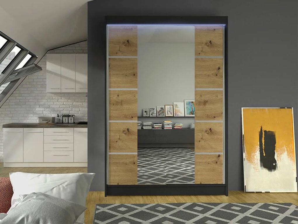 Гардероб Lino V Sliding-Fusiko-Mavro