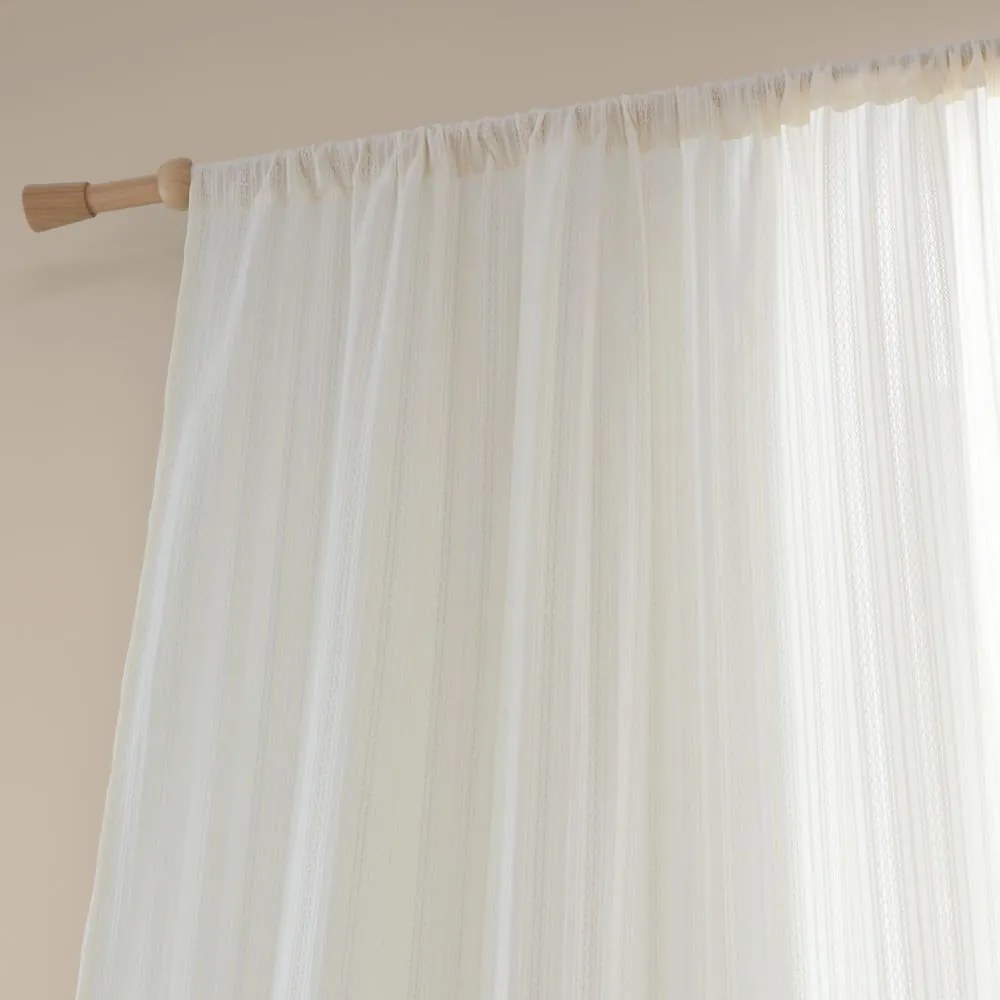 Бяла памучна завеса 140x122 cm Zofia Broderie Anglaise – Pineapple Elephant