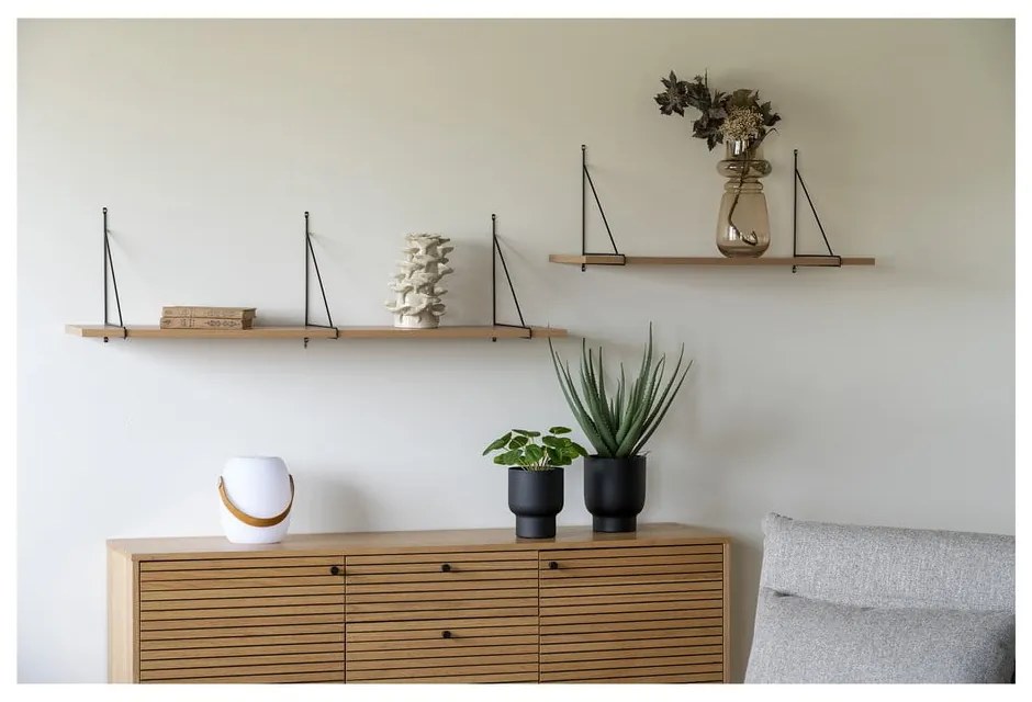 Стенен рафт от декор от ясен в естествен цвят 120 cm Chiba – House Nordic