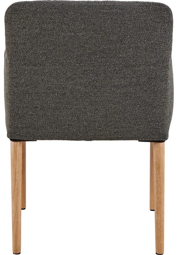 Сив тапициран трапезен стол с подлакътници Zoe – Actona