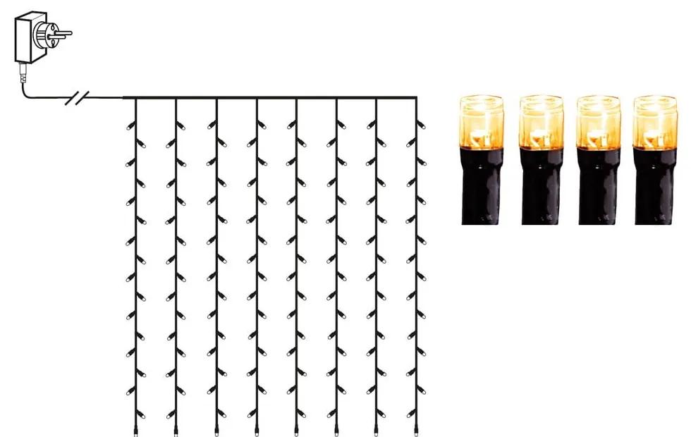 Външна LED светлинна верига Завеса, дължина 1,3 м - Star Trading