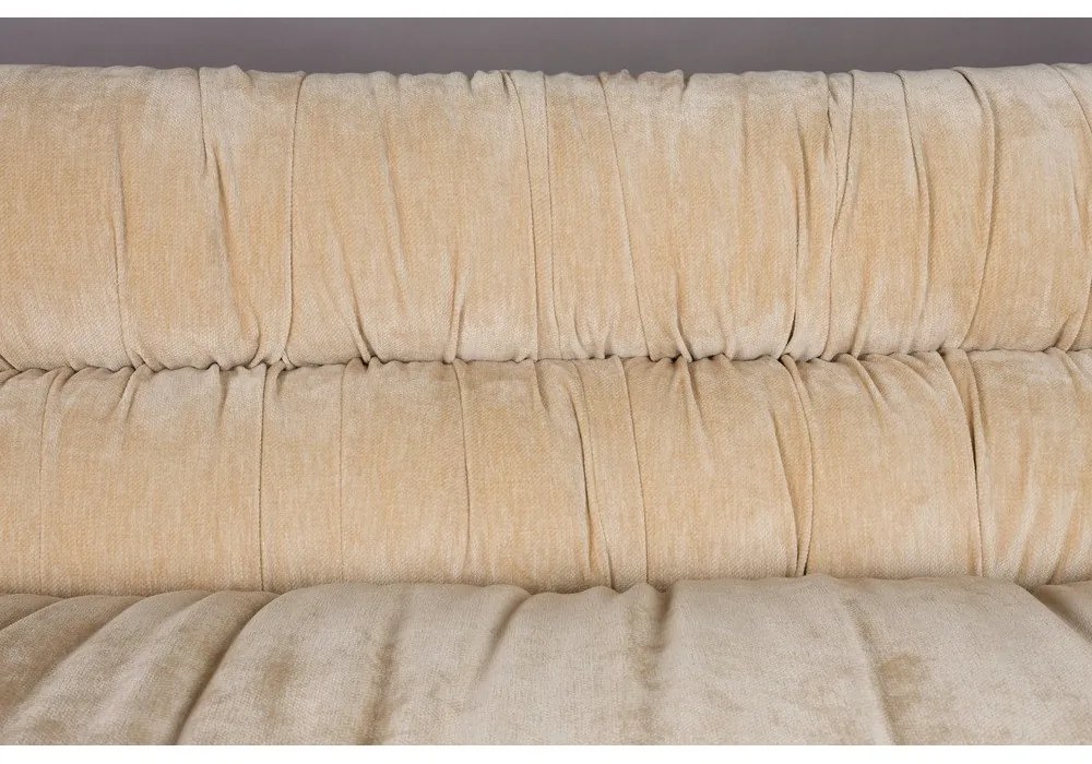 Бежов кадифен диван 214 cm Douglas – Dutchbone