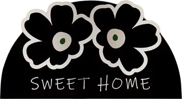 Черен килим за баня 60x100 cm Miedo – Foutastic