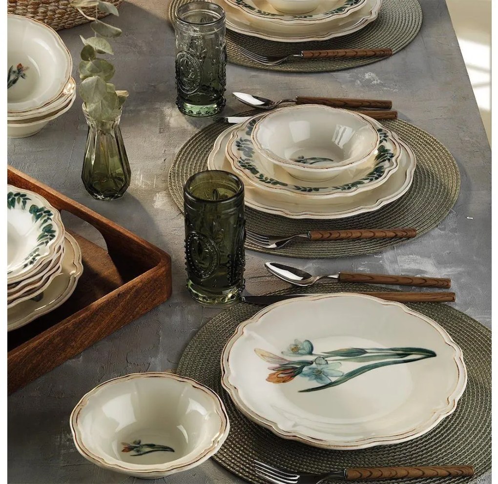 Комплект за хранене 18 бр. многоцветен/порцелан