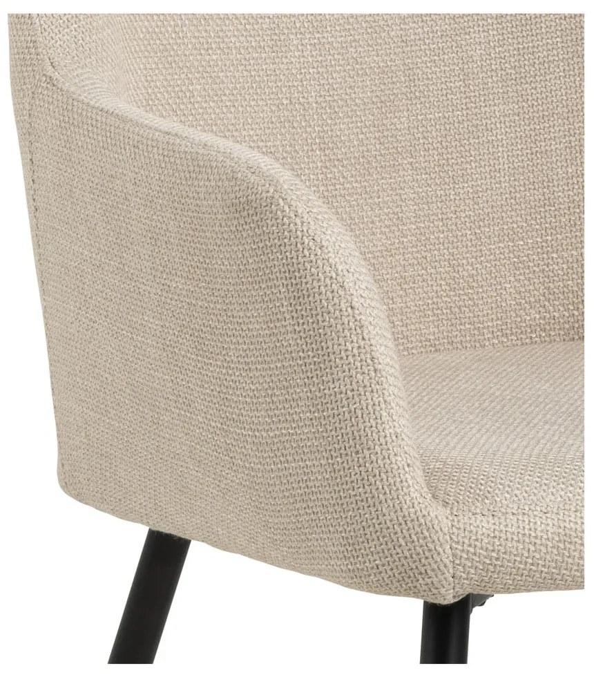 Бежови тапицирани трапезни столове в комплект с подлакътници 2 бр. Lizzy – Actona