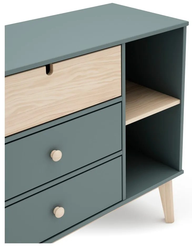 Детски скрин сиво-зелен 90x81x40 cm Estefania – Marckeric