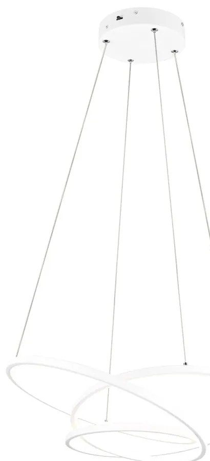 Бяло LED затъмняващо се висящо осветително тяло Darvin – Trio