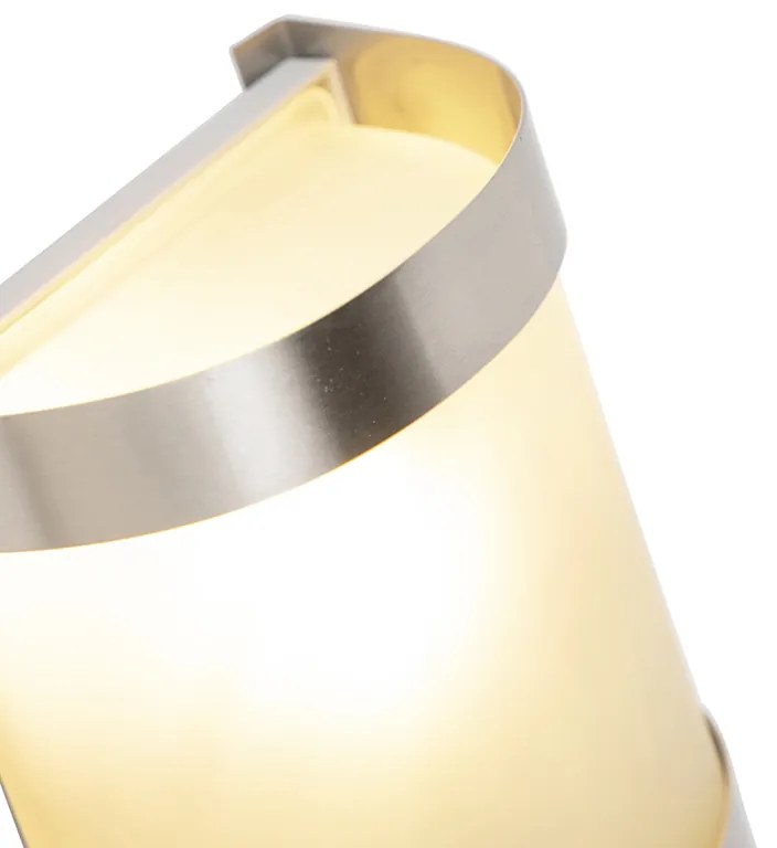 Модерна стенна лампа за открито от неръждаема стомана с датчик за движение IP44 - Mira