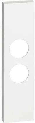 BTICINO Лицев панел за двойна TV розетка и индикатори, 1 мод. цвят Бял Living Now  - KW09