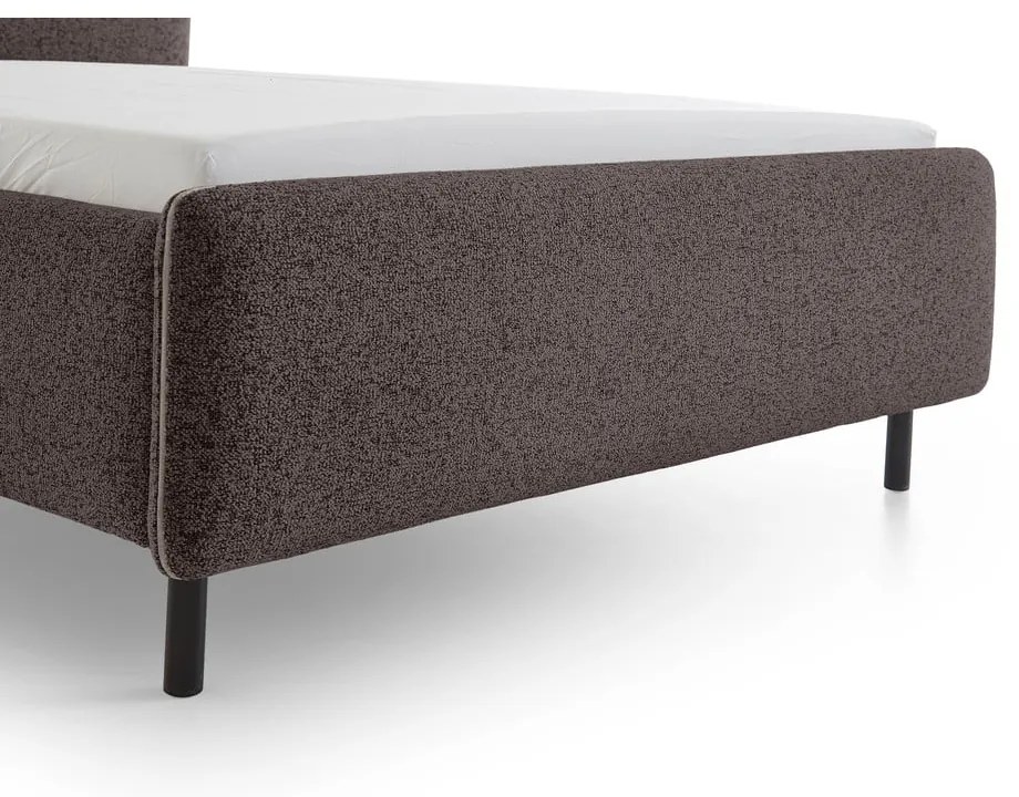 Антрацитно двойно легло 180x200 cm тапицирано без ламелно дъно Primo – Meise Möbel